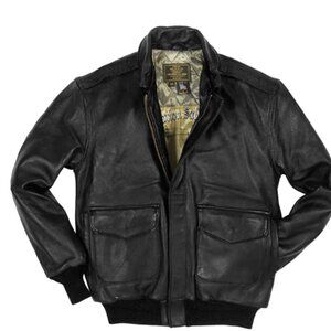 Cockpit USA A-2 Antique Lamb Jacket Z2567MM in Black Mens Size L Made in USA